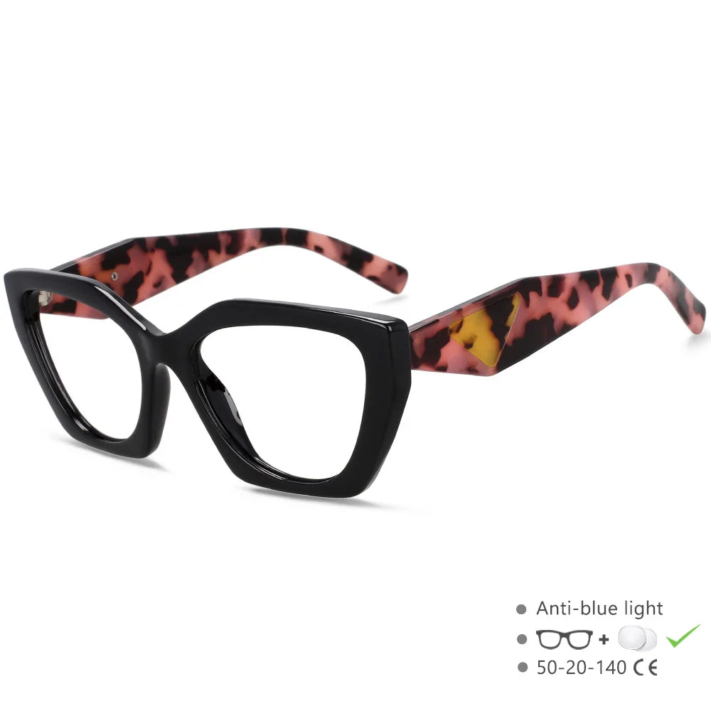 55405 New Brand Blue Light Blocking Computer Glasses Women Fashion TR90 Frame Vintage Square Eyewear Anti Eyestrain Eyeglasses