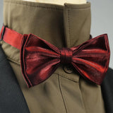 4 Styles Solid Color Black White Wine Bow Ties New Ribbon Gilded Butterfly Double Layered Wedding Party Bowknot Tuxedo Cravat