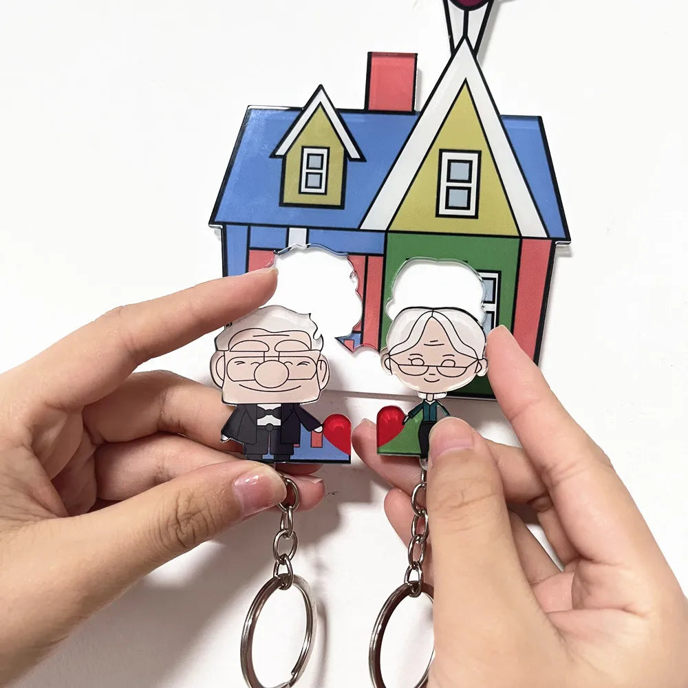 Anime Cane Frederisk Cosplay Keychain Refrigerator Sticker Cartoon Acrylic Couple Pendant Key Chain Accessory Halloween Keyring