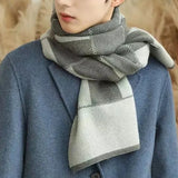 Winter wool scarf men handsome new warm thick Korean long neck to send boyfriend