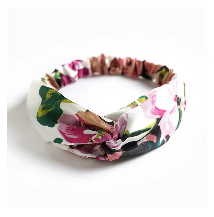 European and American silk elastic elastic cross headband, stylish, simple and versatile headband for parents and children