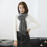 Autumn and winter women's fashion monochrome versatile 70 * 200 bright red imitation cashmere scarf shawl scarf