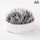 Baseball Cap Men Women Beanie Wig Hat Fun Short Hair Caps Breathable Soft for Party Toupee Hats Outdoor