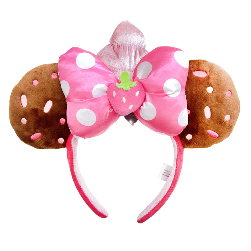 Mickey Minnie Ears Headband Cartoon Animal Plush EARS COSTUME Hallowmas Headband Cosplay Plush Gift Doll Girls Party Hair band