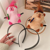 Ratatouille Hairband Cute Headband Kawaii Plush Hair Accessory Color Doll Wide-Brimmed Hairpin Creativity Headdress Gift