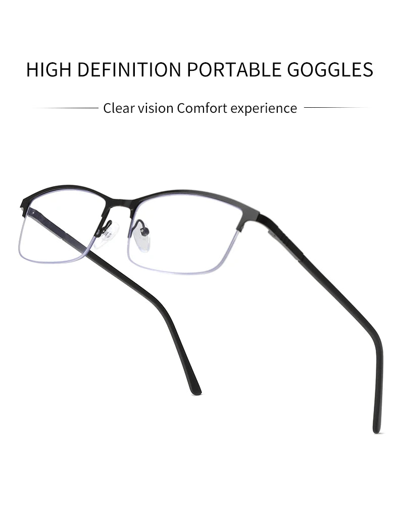Blue Light Blocking Glasses Reading Glasses For Men's Women Metal Ultra Light Frame Computer Goggles Anti Radiation Antiglare