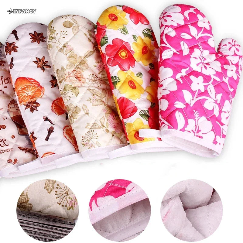 Microwave Oven Heat Insulated Gloves Kitchen mitts Hot Resistant Cooking Baking Anti-scalding Glove Kitchen Accessories