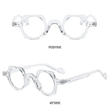 Round Square Frame Blue Light Blocking Glasses Japanese Style Unisex Non-Prescription Glasses Eyeglasses Frame