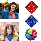 Bandana cotton neck warmer Paisley Cowboy Scarf Fashion Hip Hop Rapper Men Women  Neck Wristband Handkerchief Sports Headwear