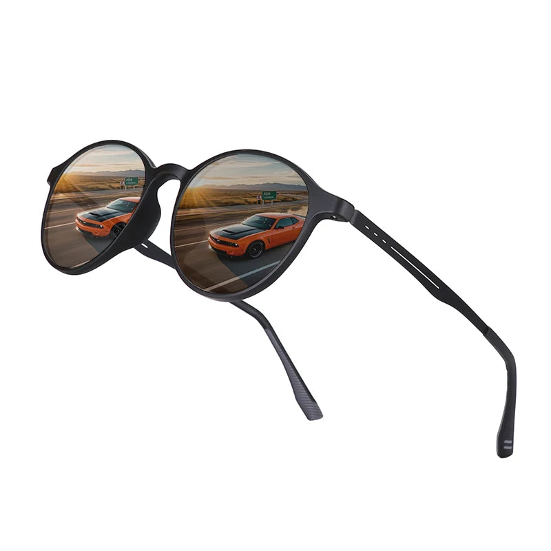 Ultralight Titanium Small Round Frame Men Anti-blue light Myopia Glasses Sunglasses Trend Wild Nearsighted Sun Glasses -1.0~-6.0