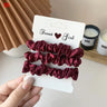 3Pcs/Set Silky Hair Scrunchies Ponytail Holders Elastics Hair Ties For Women Silk Satin Solid Color Hair Rope Hair Accessories