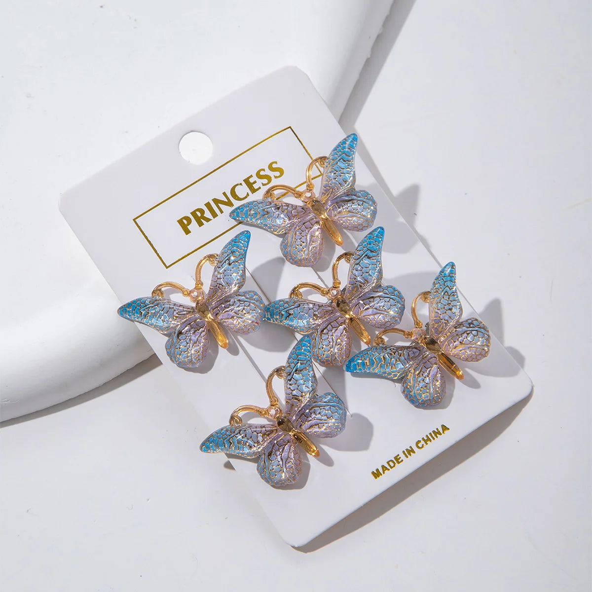 5PCS Sweet Macarons Gradient Color Cute Butterfly Kids Hairpins Children Headwear Princess Barrette Girls Hair Accessories