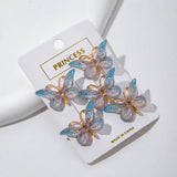 5PCS Sweet Macarons Gradient Color Cute Butterfly Kids Hairpins Children Headwear Princess Barrette Girls Hair Accessories