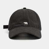 Outdoor Fashionable Unisex Retro Polar Bear Embroidered Baseball Cap New Style Versatile Big Head Circumference Duckbill cap