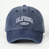 Fashionable Versatile Washed Letters Solid Color Embroidered Baseball Cap For Men Wide Brimmed Casual Sports Cap For Women