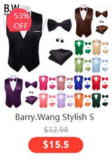 Barry.Wang Novelty Silk Men Tie Handkerchief Cufflinks Set Jacquard Animal Dinosaur Bat Gravat Necktie For Male Wedding Business