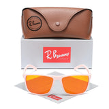 RBsunny Blue Light Blocking Glasses Men Computer Gaming Glasses Anti Eyestrain UV400 Clear Lens Eye Protection Rectangle Frame