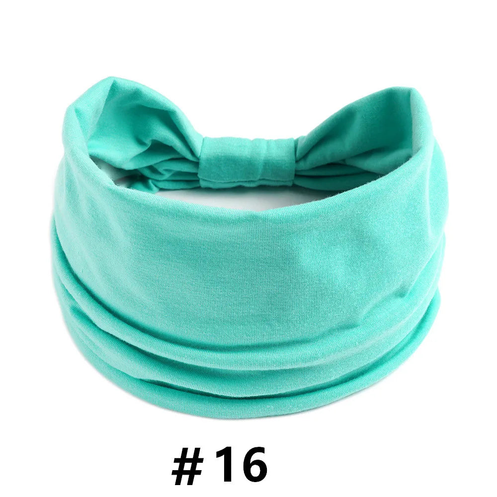 Headbands for Women Cotton Wide Headwrap Yoga Workout Hairbands Elastic Sport Head Bands Turban Bandana Bandage Hair Accessories