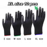 10 Pairs Durable Safety Gloves - Anti-Slip, Wear-Resistant, ESD Protection for Gardening & Woodworking