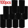 100pcs Black Basic Hair Bands Women Girls Simple High Elastic Headband Ties Rubber Ropes Scrunchies Ponytail Holders Accessories