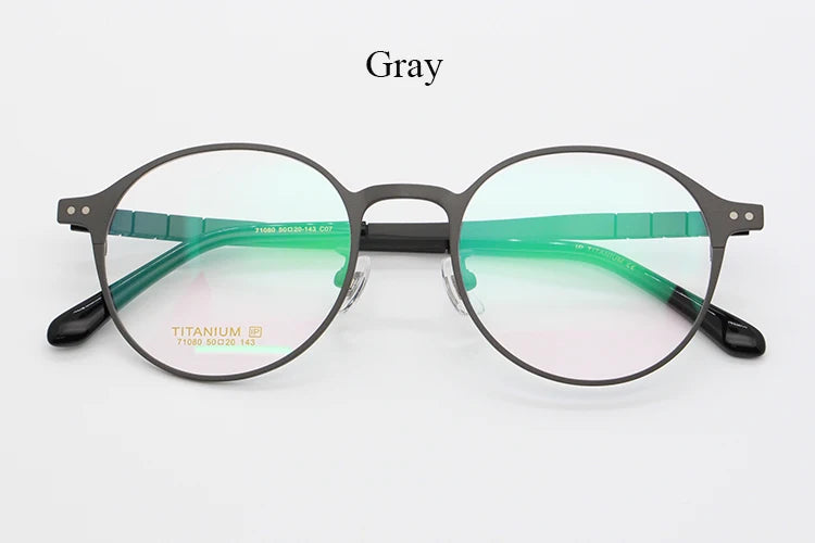 Pure Titanium Glasses Frame for Men Retro Round Prescription Eyeglasses Frames Women 2022 Vintage Myopia Optical Male Eyewear