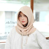 A Women Winter Beanie Hats One-Piece Knit Balaclavas Mask  Neck Circle Scarf Ski Snow Hat