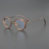 Exquisite Titanium Handmade Glasses Frame Mens Women Retro Square Spectacle Frames Eyeglasses Japanese Design Oval Round Eyewear