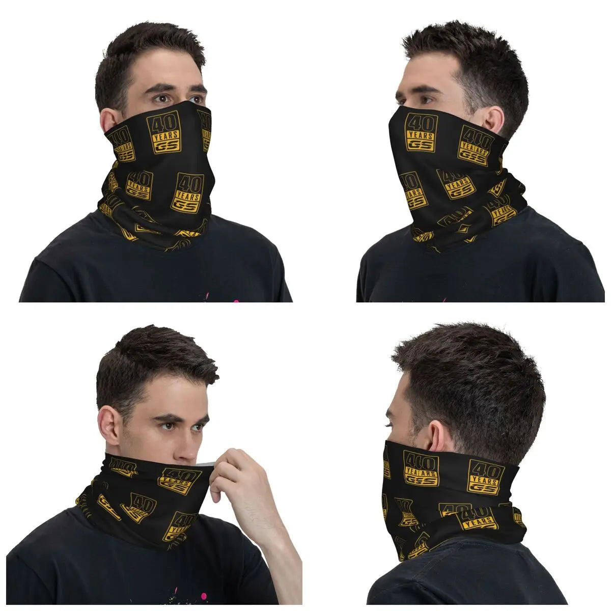 GS 40 Years Motorcycle R1200 Bandana Neck Gaiter Balaclavas Magic Scarf Headband Outdoor Sports for Men Women Adult Washable