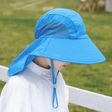 Boys Sunscreen Hat With Large Brim Shawl Versatile Fisherman Hat Hat Childrens Hat Sunscreen Durable Summer Sun Summer