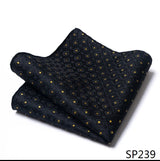 Vangise Brand Newest style  Silk Hanky Man Floral Gray Fit Business lover's day Pocket Square Handkerchiefs
