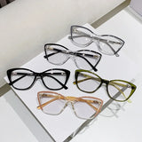 2025 Blue Light Blocking Myopia Glasses Women Men's Cat Eye Frame Photochromic Eyewear Minus Diopter Short-sight Eyeglasses