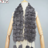 2024 Winter Women Genuine Fur Scarf Real Rex Rabbit fur Balls Scarves Russian Cute Female Fashion Warm Fur Scarf Colourful