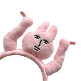 Pink Rabbit Hairband Cute Headband Kawaii Plush Hair Accessory Funny Wide-Brimmed Hairpin Creativity Headdress Gift