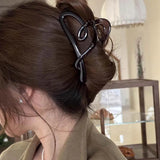 2024 Heart Hair Clips for Women Temperament Design Hair Claw Clip Luxury Korean Trendy Summer Hair Accessories Girls Headwear