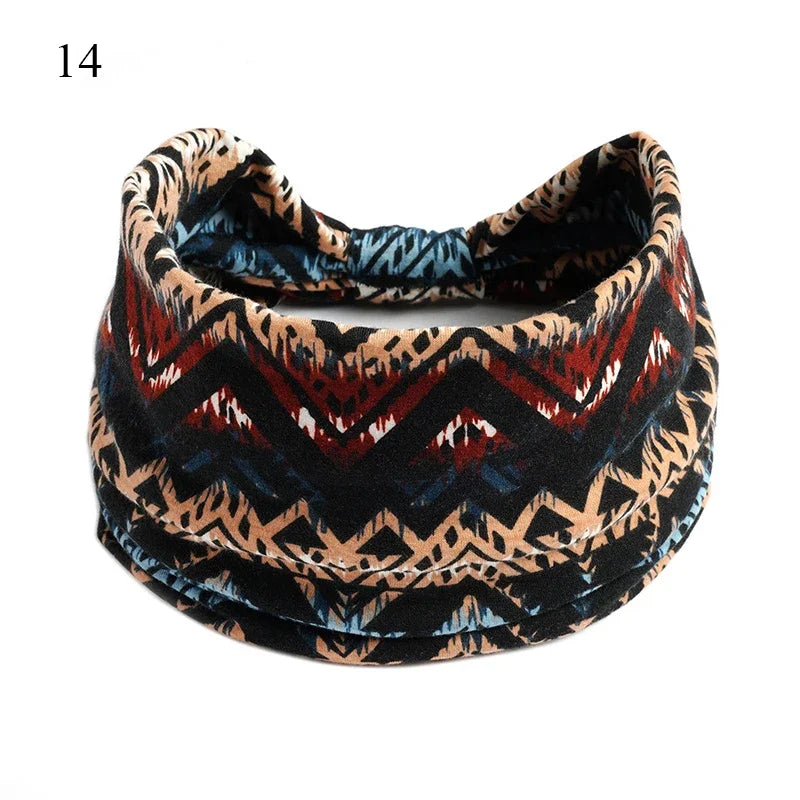 Women Hair Bands Headband Bohemian Sports Run Bandage Elastic Girl Wide Headband Print Wide Headwrap Headpiece Hairband Ladies