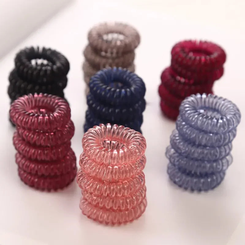 10Pcs/Lot Elastic Hair Bands Women Small Transparent Hair Ties Gum for Women Ponytail Holder Hairs Ropes Girl Hair Accessories