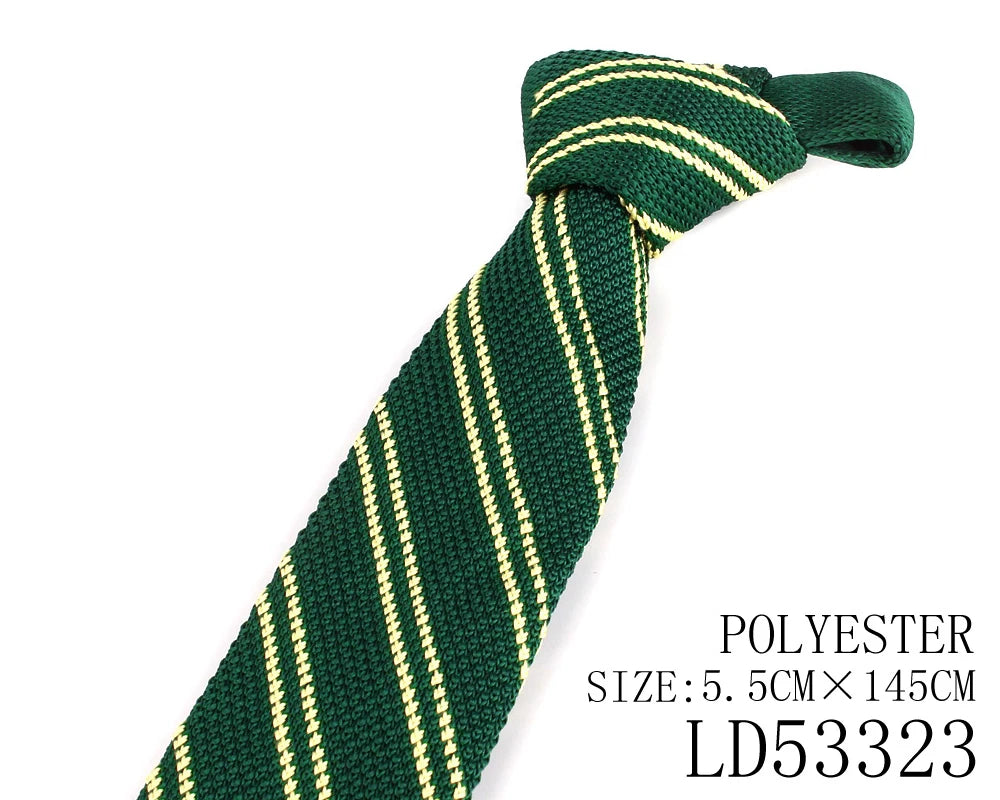 Green Color Neck Ties Casual Skinny Tie For Party Boys Girls Plaid Necktie Wedding Necktie For Groom Striped Neck Wear For Men