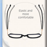 Blue Light Blocking Reading Glasses with Glitter Frame Fashion Oversized Presbyopia Glasses Slimming for Men Women
