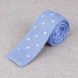 Men's Suits Knit Tie Plain Necktie For Wedding Party Tuxedo Casual Dots Woven Skinny Gravatas Cravats Accessories 25colors