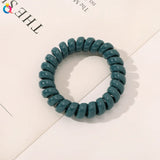 High Elasticity Telephone Coil Hairbands Women Spiral Hair Ties Girls Hair Rings Rope Solid Color Hair Accessories Gum Scrunchy