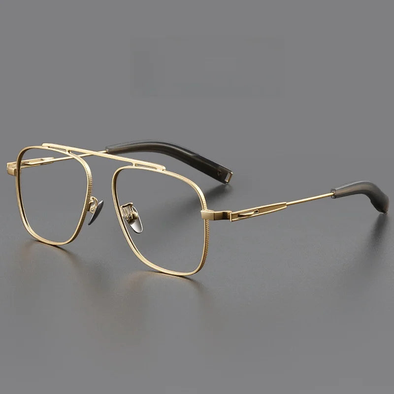 Titanium Double Beam Men's Glasses Frame Fashion Light Luxury Women's Glasses Frame Retro Optical Prescription Glasses Fram 105