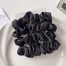 3/4/5 PCS Elastic Bands Elegant Solid Color Satin Pleated Scrunchies Woman Strong Ponytail Hair Ties Accessories Wholesale