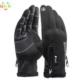 Outdoor Winter Gloves For Men Waterproof Thermal Fleece Lined Resistant Touch Screen Non-slip Motorbike Riding Mountaineering