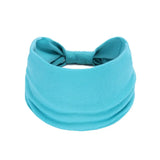 Fashion Solid Color Wide Hair Band Elastic Knotted Yoga Hairband Sports Headband Women