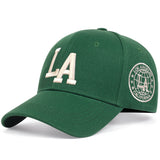 Unisex LA Leter Embroidery Snapback Baseball Caps Spring and Autumn Outdoor Adjustable Casual Hats Sunscreen Hat