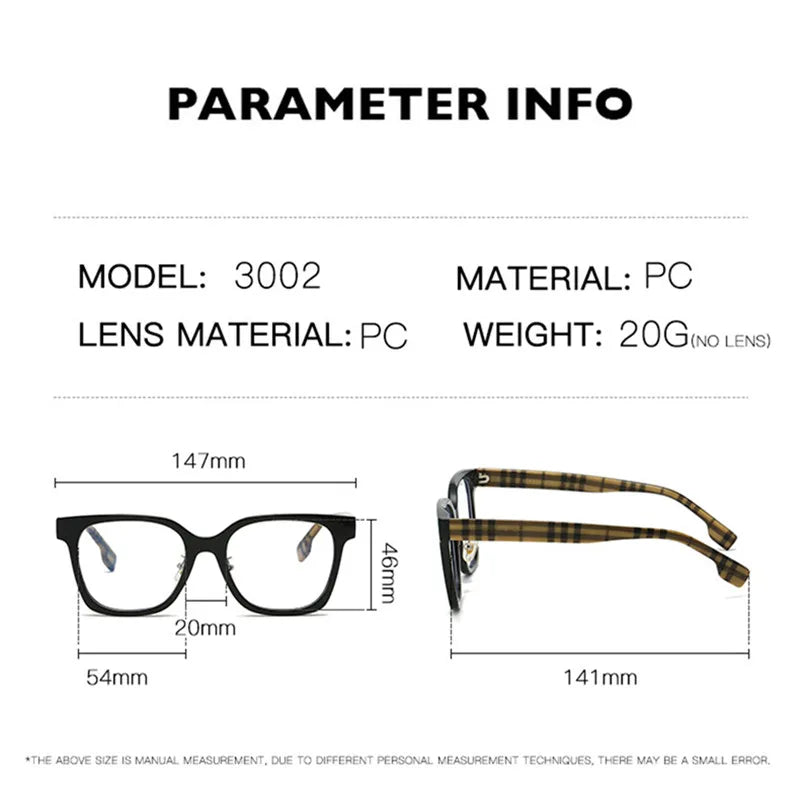 2025 New Fashion Blue Light Blocking Glasses For Man and Women's Glasses Big Square Size High Quality Retro Glasses Frame
