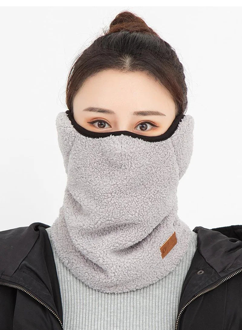 Fleece Face Mask for Women Winter Windproof Neck Warmer Reusable Mask Cycling Sport Face Cover Men Scarf Ski Hiking Riding Masks