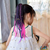 New Girls Colorful Wigs Ponytail Headbands Rubber Bands Beauty Hair Bands Headwear Kids Hair Accessories Head Band Hair Ornament