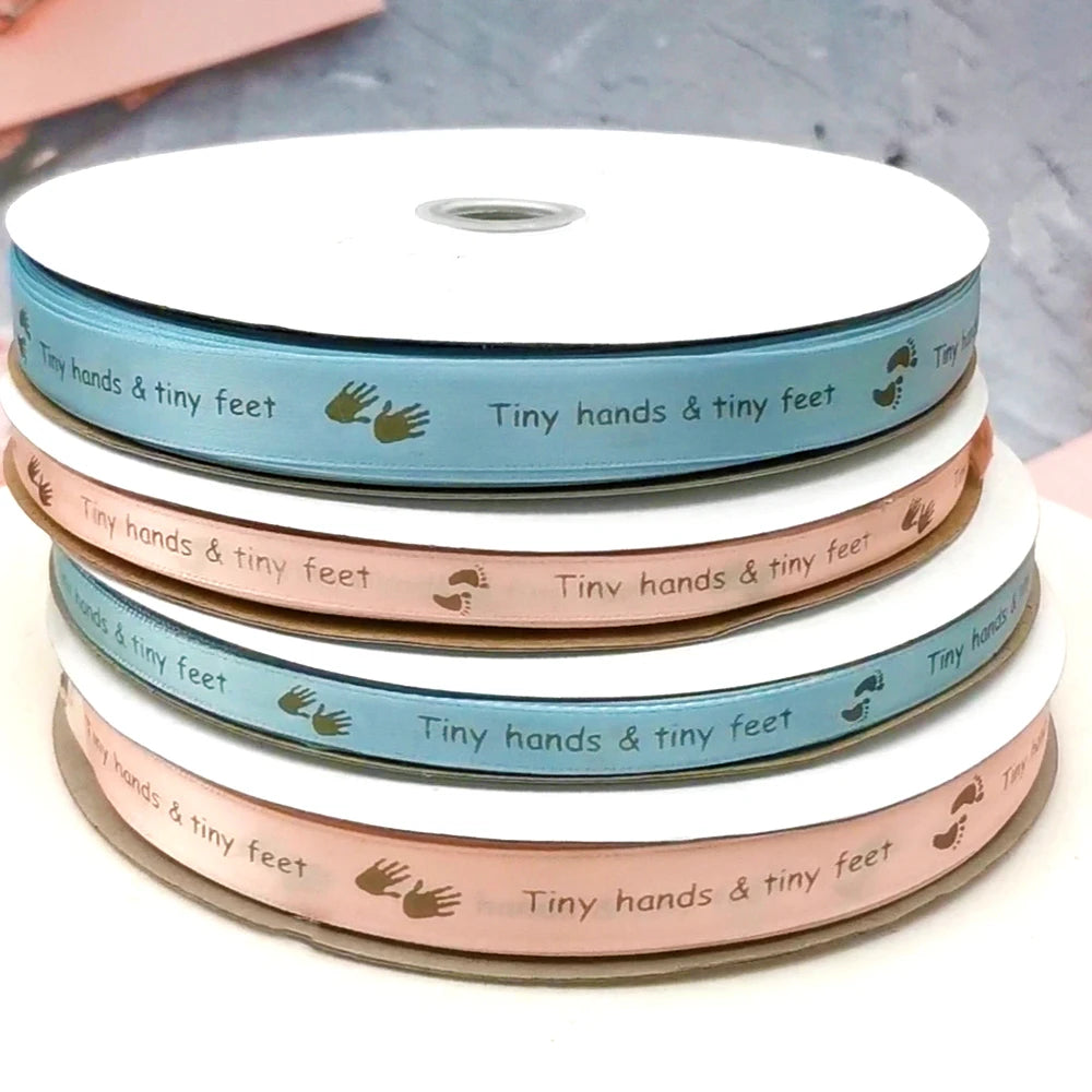 10mm-75mm Custom Printed Ribbon Personal Logo Rubban Giftbox Baking Wrap Wedding Birthday Anniversary Bracelet DIY Bow Making