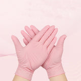 20/50/100PCS Pink Nitrile Gloves Disposable Latex Gloves Powder Free for Household Cleaning Beauty Salon Working Kitchen Gloves